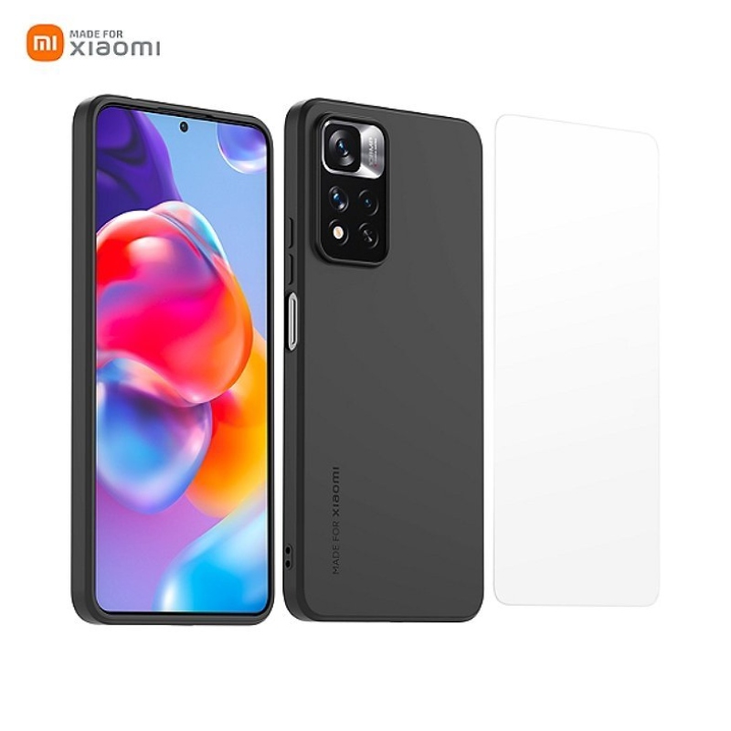 Made for Xiaomi TPU Kryt + Tvrzené Sklo pro Xiaomi Redmi Note 11 Pro+ 5G Black