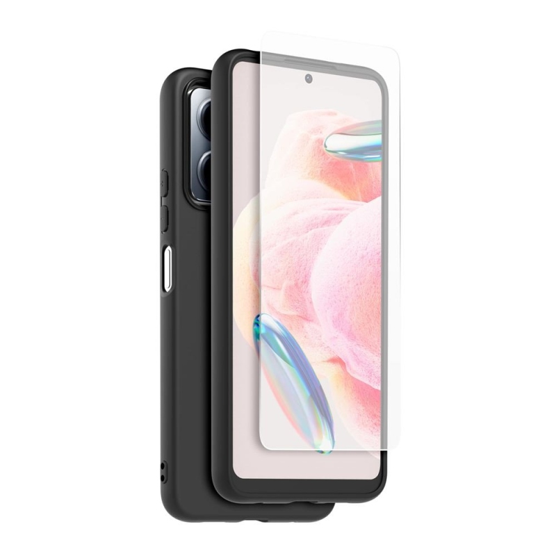 Made for Xiaomi TPU Kryt + Tvrdené Sklo pre Xiaomi Redmi Note 12 4G Black