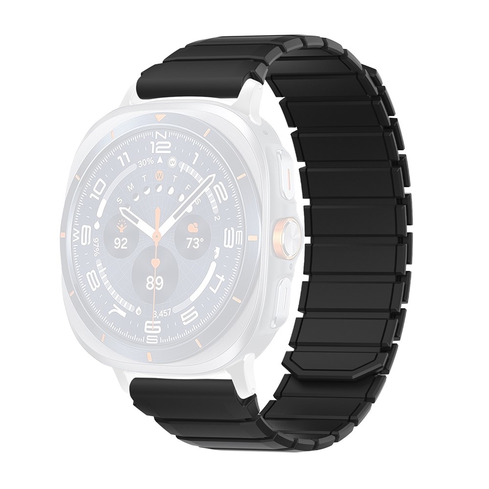 Magnete silikónový remienok na Samsung Galaxy Watch9 40mm/44mm/Watch8 44mm/40mm/Watch8 Classic 46mm - čierny