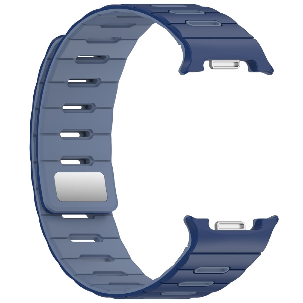 Magnetic silikónový remienok na Samsung Galaxy Watch9 40mm/44mm/Watch8 44mm/40mm/Watch8 Classic 46mm - tmavomodrý/svetlomodrý