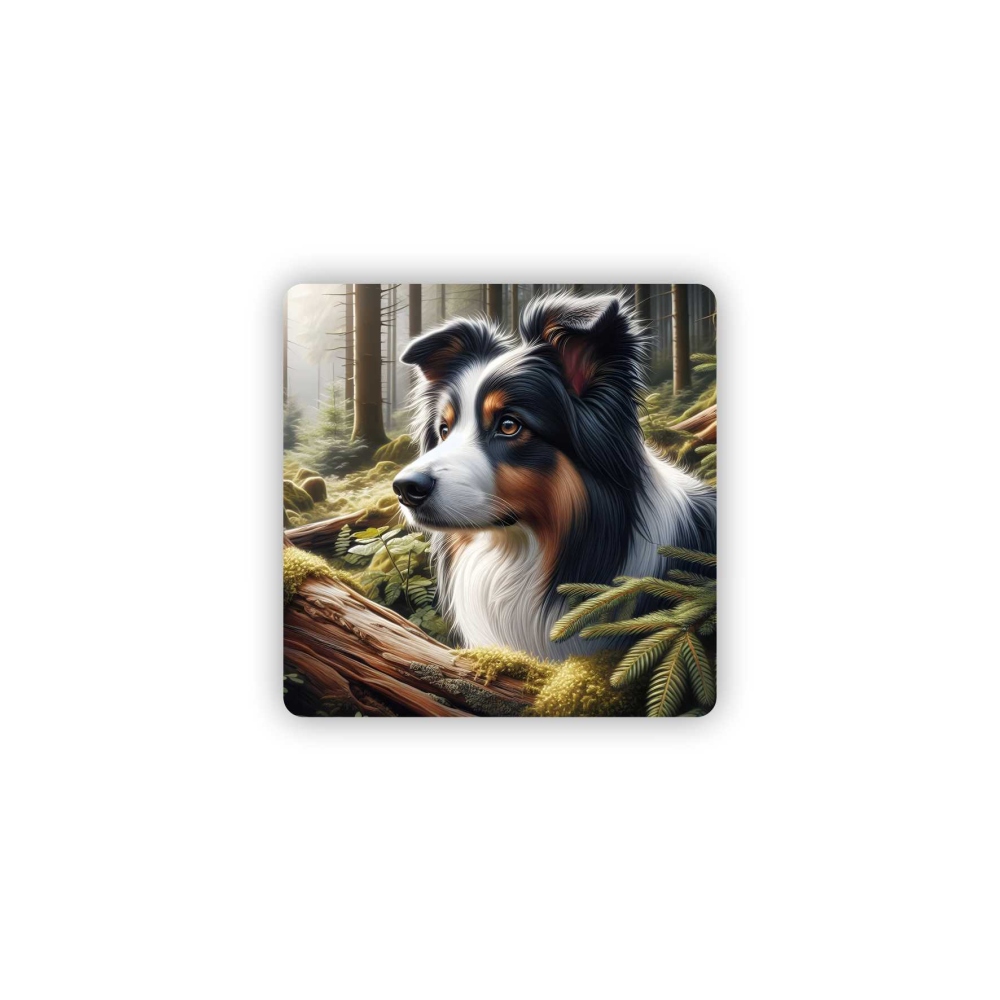 Magnetka 65x65mm v tvare štvorca - austrálsky ovčiak 2