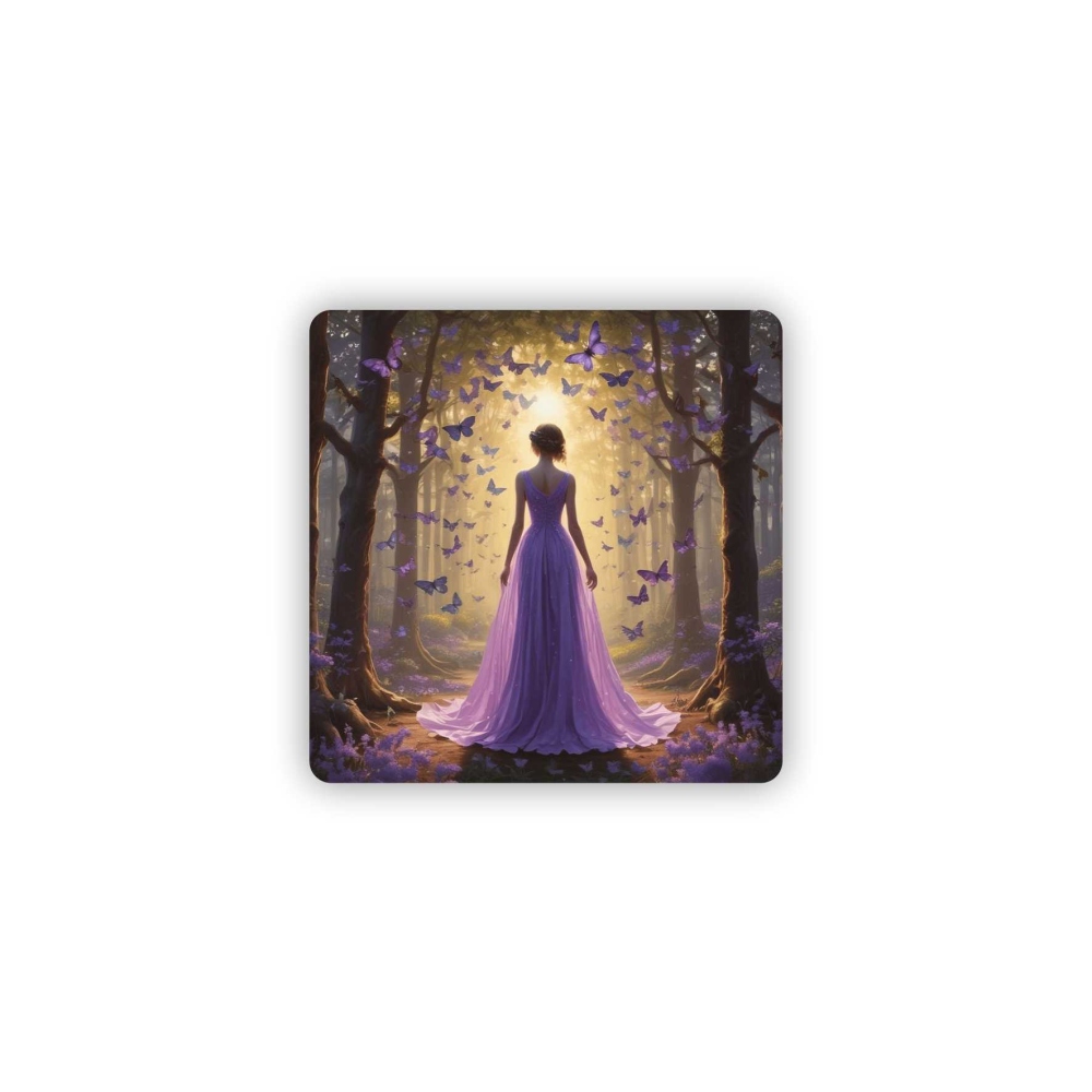 Magnetka 65x65mm v tvare štvorca - lesná princezná