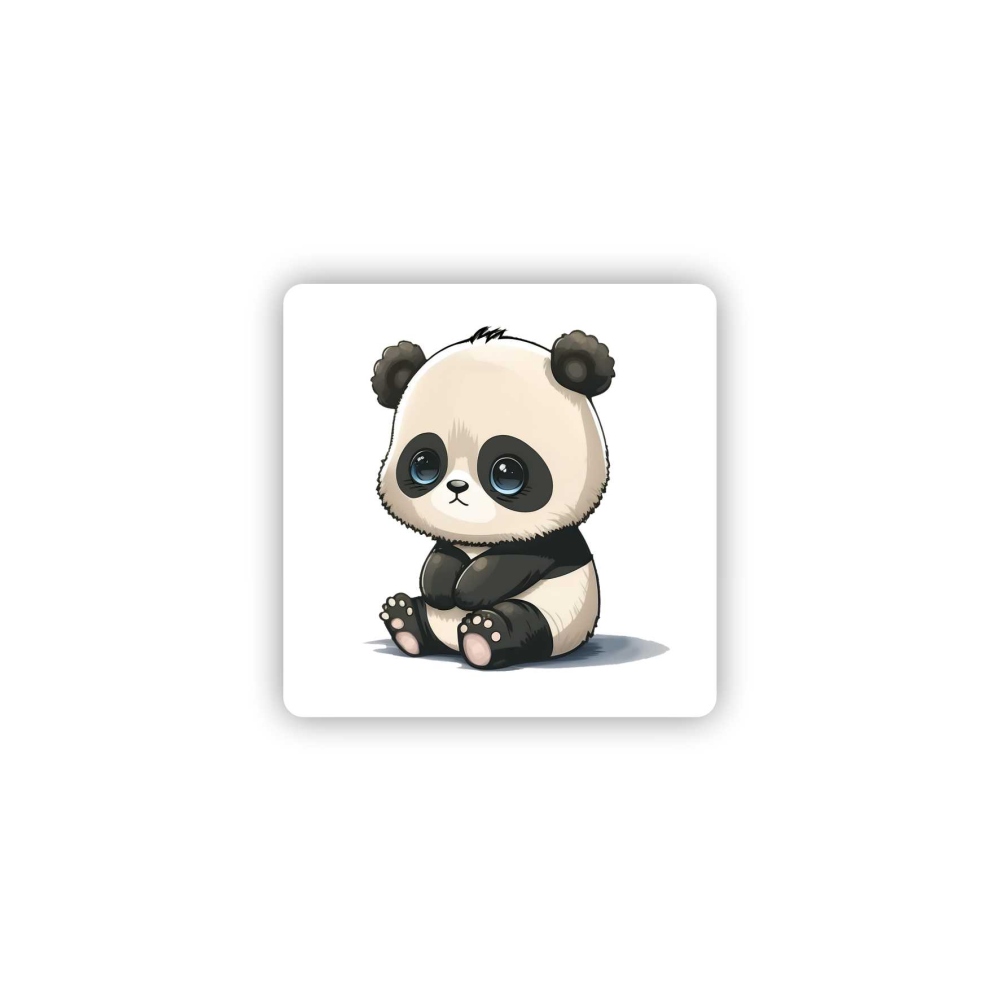 Magnetka 65x65mm v tvare štvorca - roztomilá panda 2