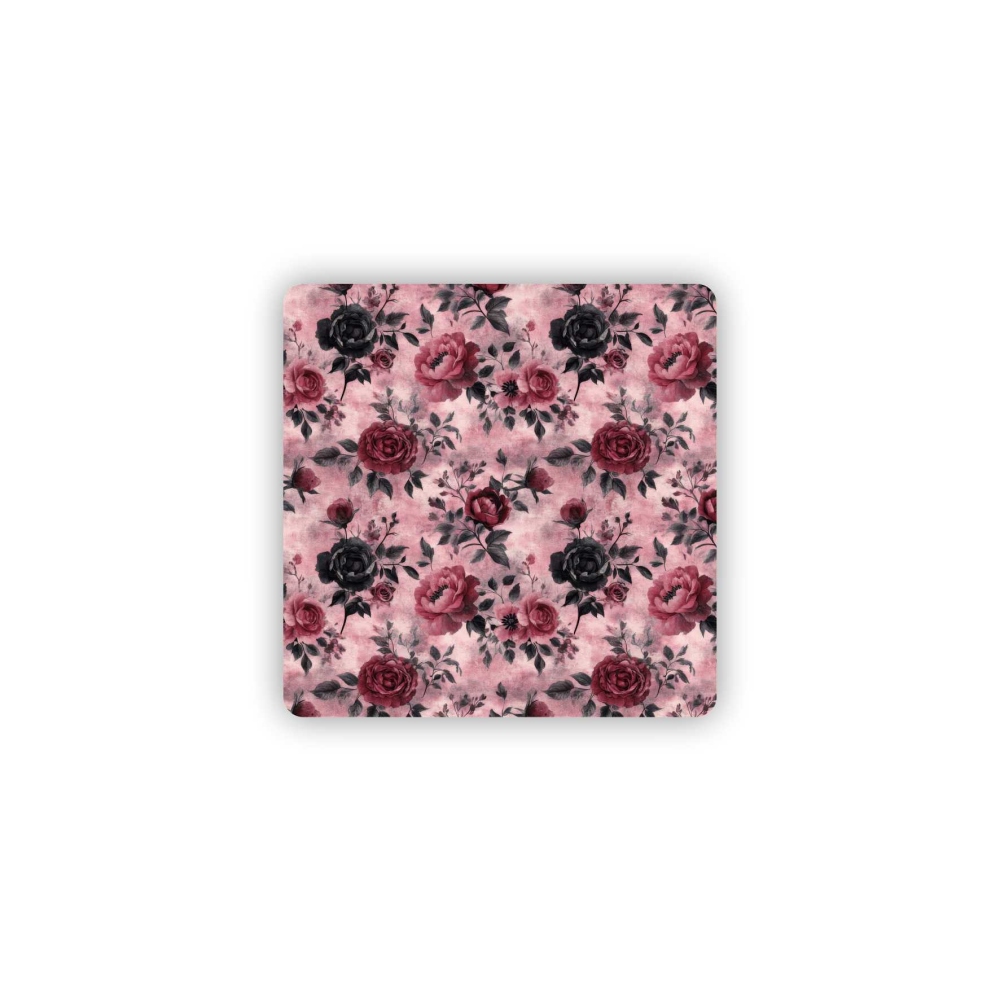 Magnetka 65x65mm v tvare štvorca - ružová elegancia