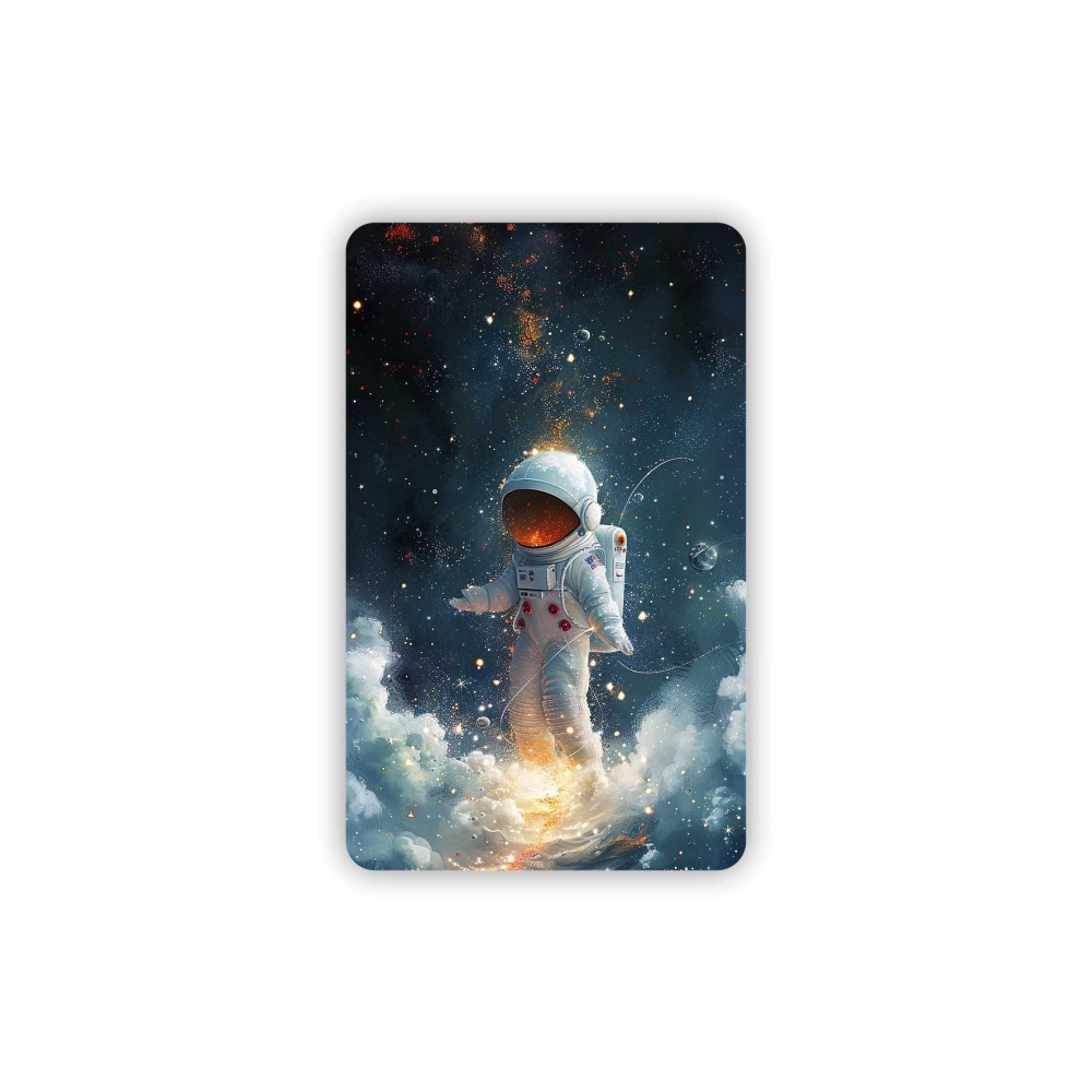Magnetka 89x55mm v tvare obdĺžnika - astronaut v galaxii
