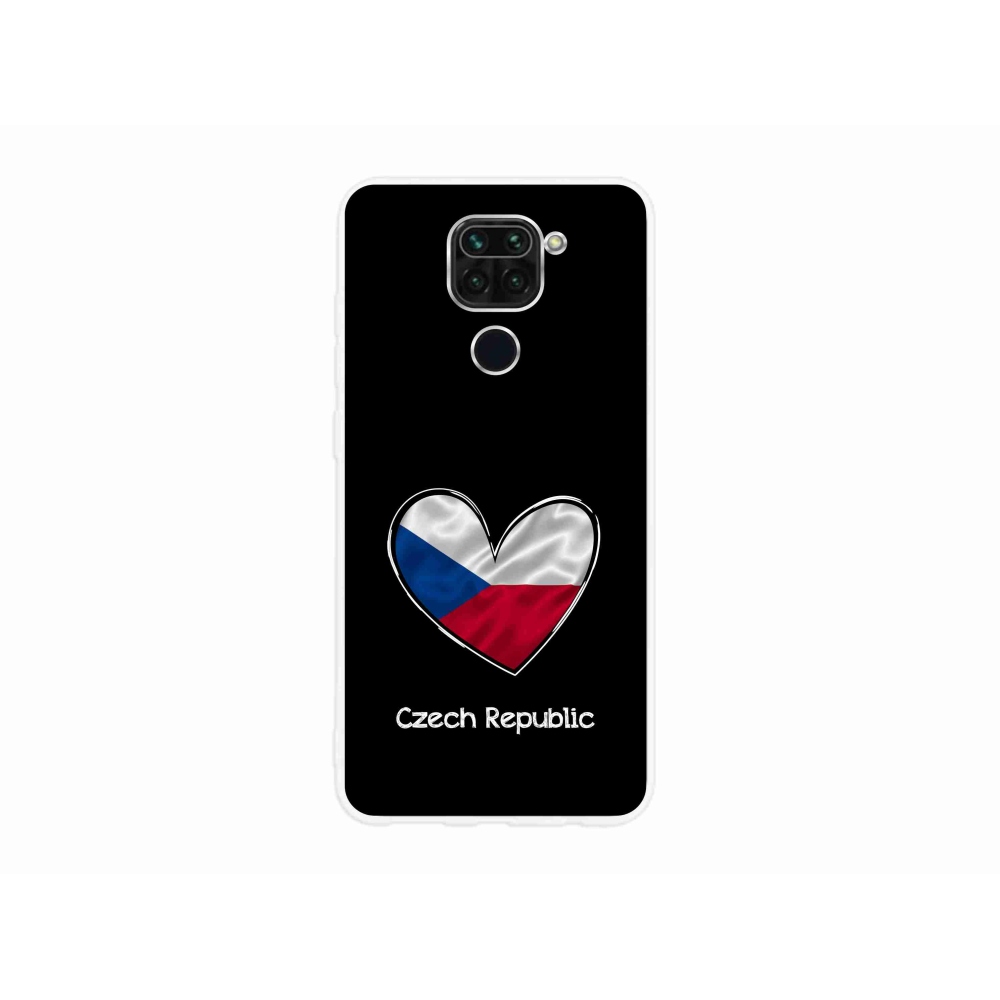 Gélový kryt mmCase na Xiaomi Redmi Note 9 - vlajka srdca čierne pozadie