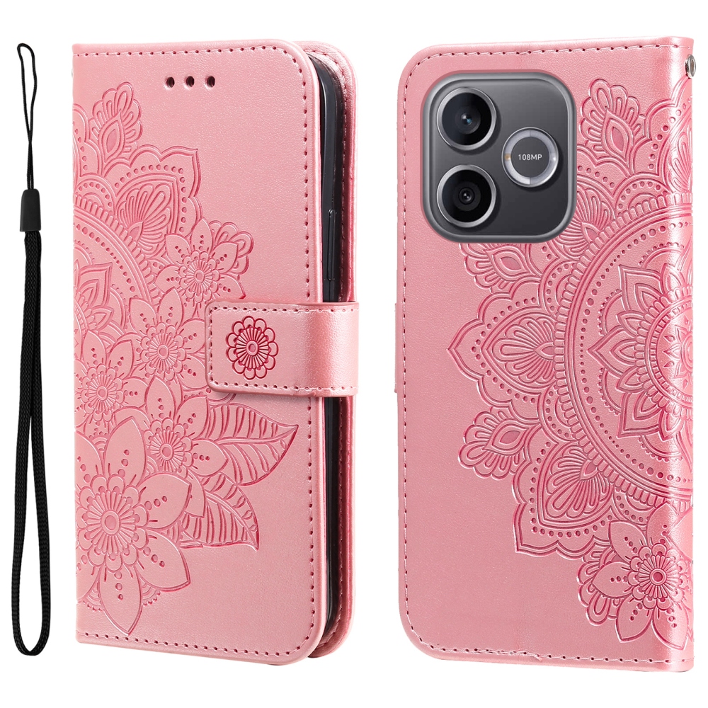 Mandala knižkové puzdro na Honor 600 Lite 5G - ružové