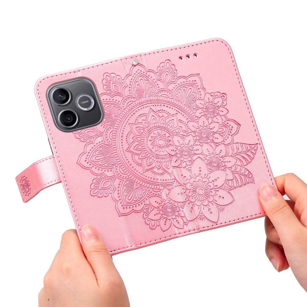 Mandala knižkové puzdro na Honor 600 Lite 5G - ružové