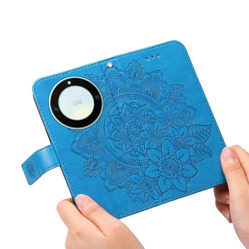 Mandala knižkové púzdro na Honor Magic 5 Lite 5G - modré