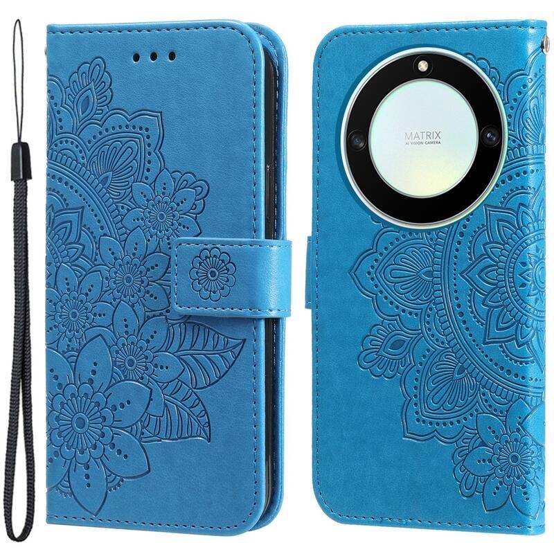 Mandala knižkové púzdro na Honor Magic 5 Lite 5G - modré