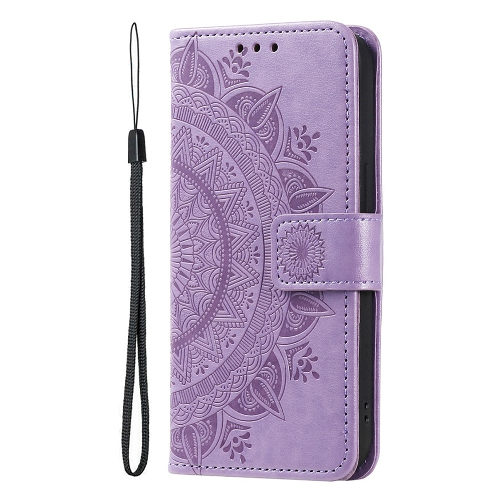 Mandala knižkové púzdro na mobil Xiaomi 17T - fialové