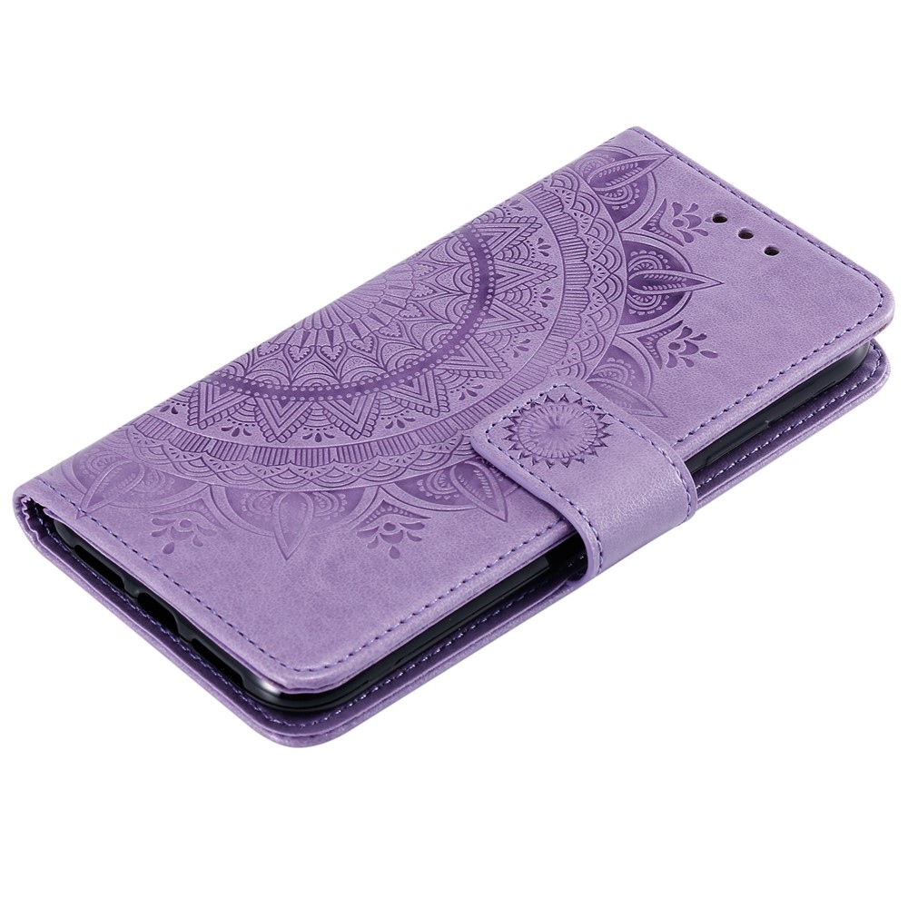 Mandala knižkové púzdro na mobil Xiaomi 17T - fialové