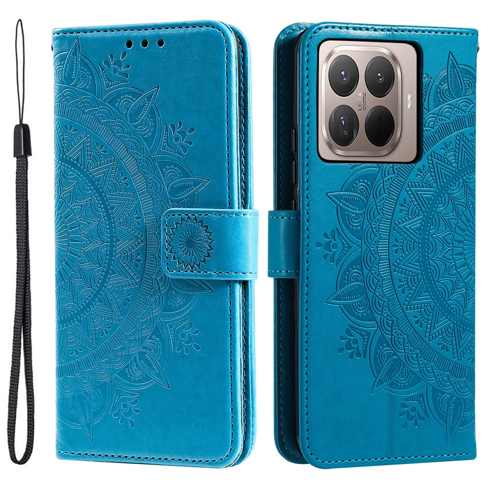 Mandala knižkové púzdro na mobil Xiaomi 17T - modré