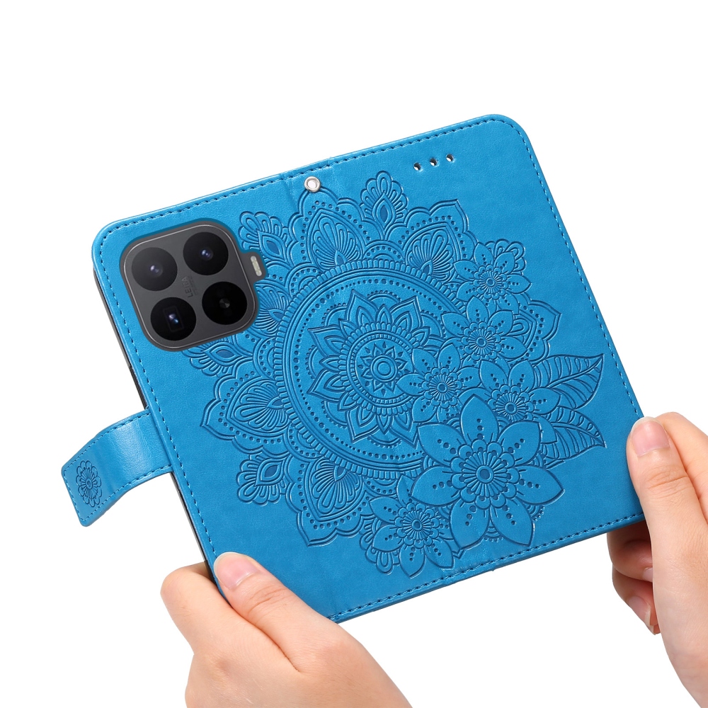 Mandala knižkové púzdro na mobil Xiaomi 17T - modré
