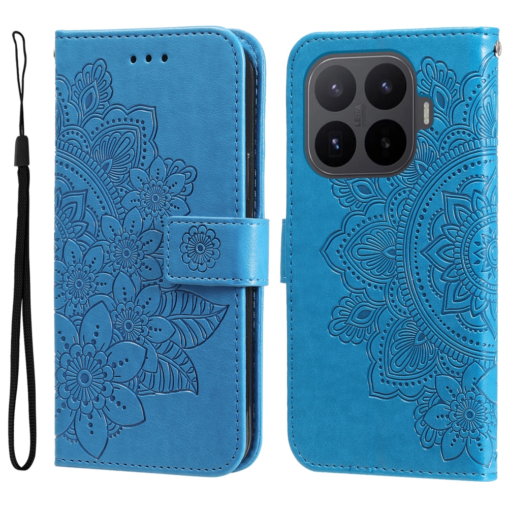 Mandala knižkové púzdro na mobil Xiaomi 17T - modré