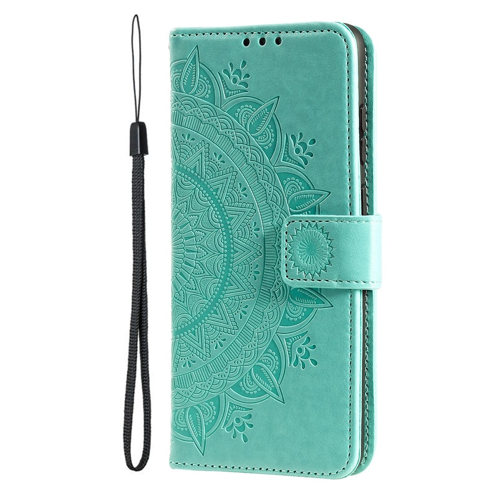 Mandala knižkové púzdro na mobil Xiaomi 17T - modrozelené