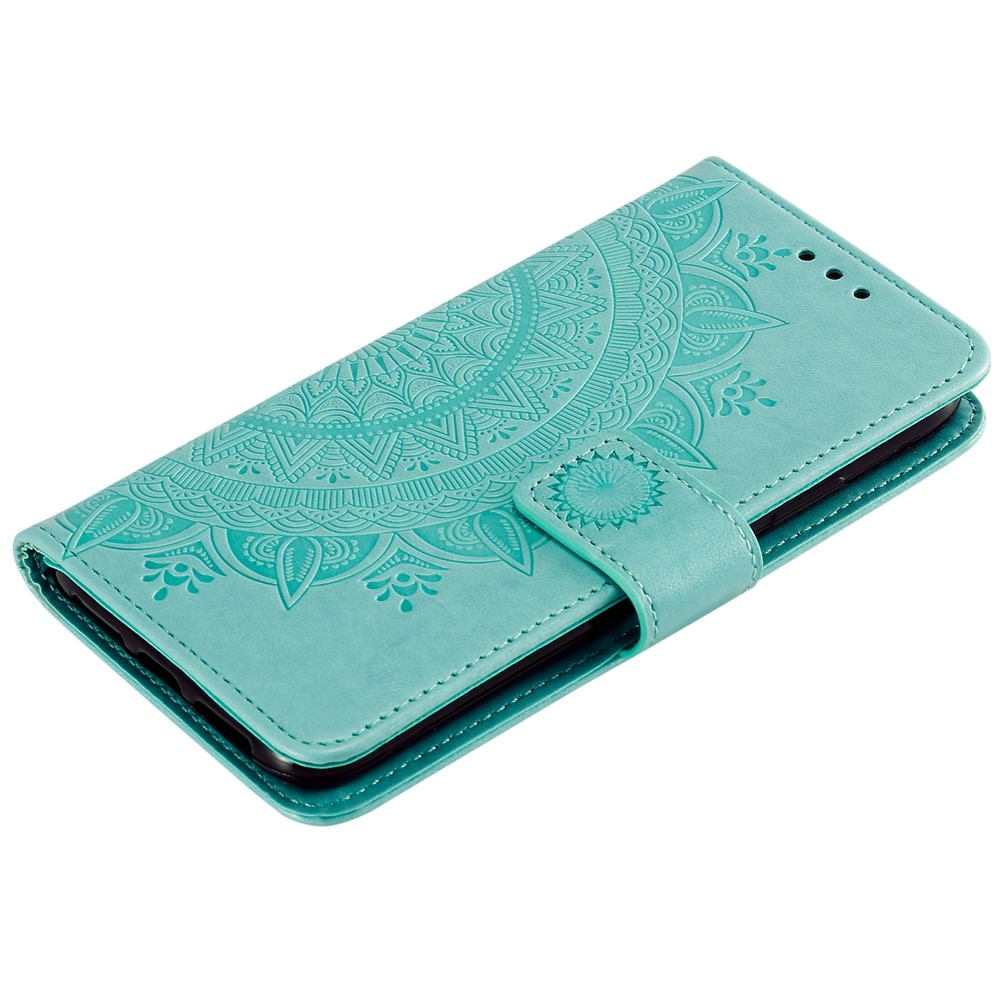 Mandala knižkové púzdro na mobil Xiaomi 17T - modrozelené