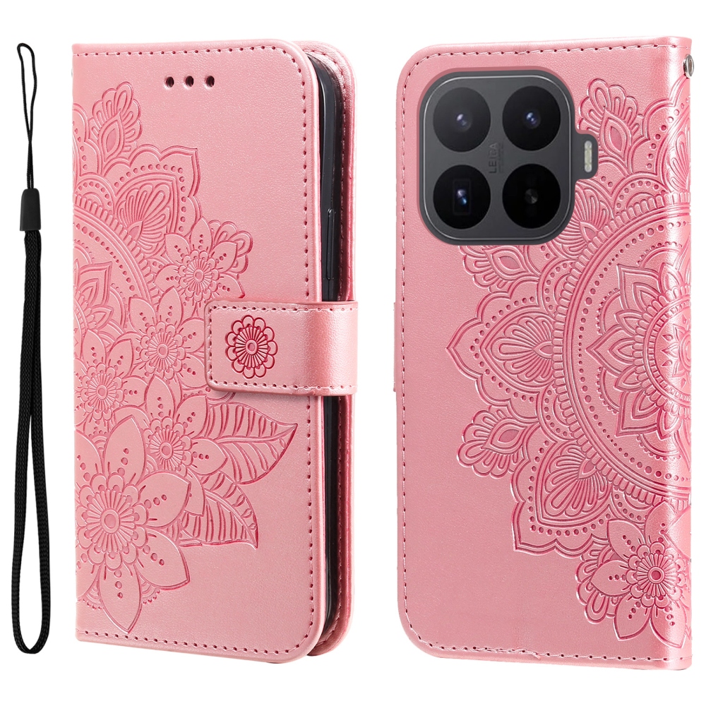 Mandala knižkové púzdro na mobil Xiaomi 17T - ružové