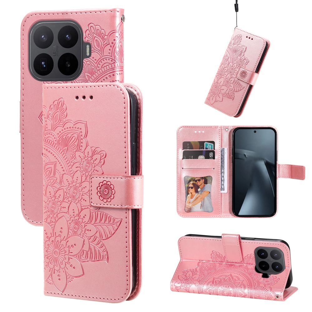 Mandala knižkové púzdro na mobil Xiaomi 17T - ružové
