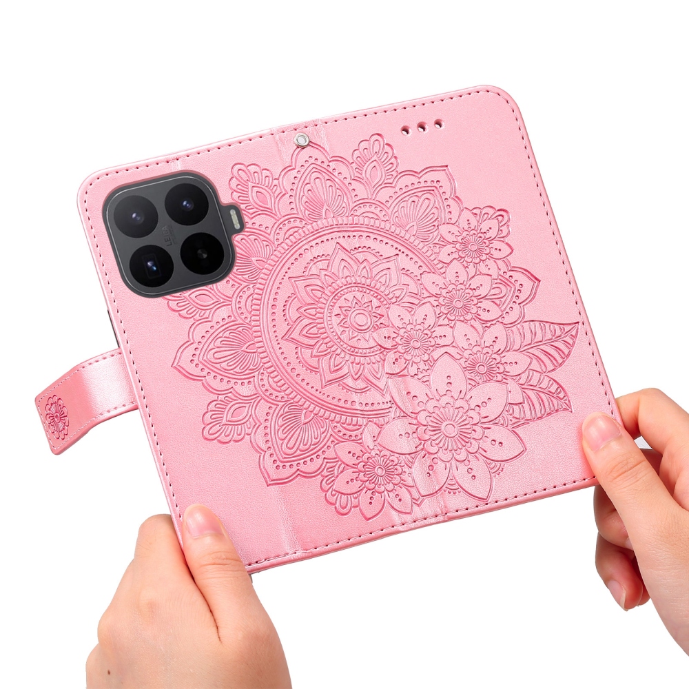 Mandala knižkové púzdro na mobil Xiaomi 17T - ružové
