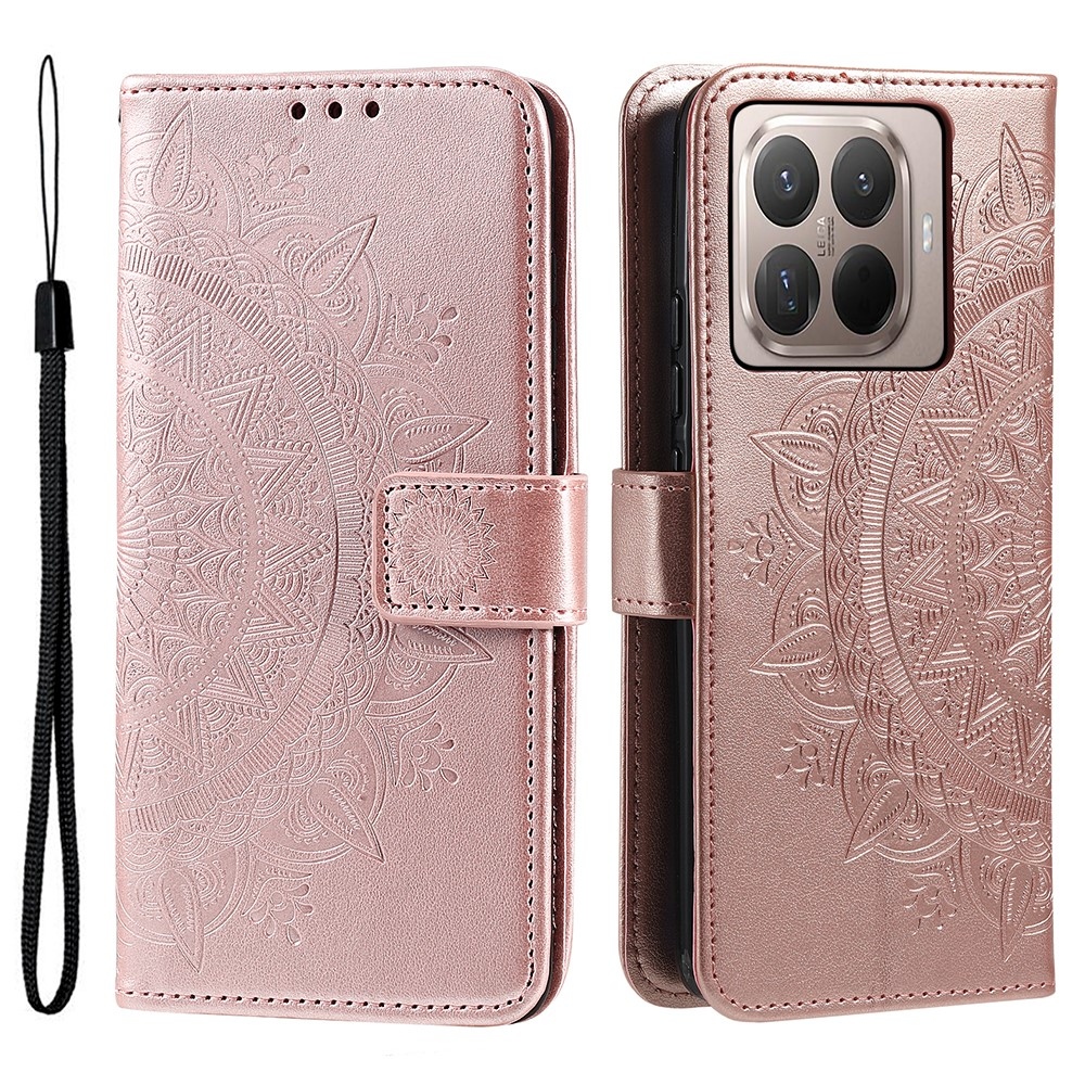Mandala knižkové púzdro na mobil Xiaomi 17T - ružovozlaté