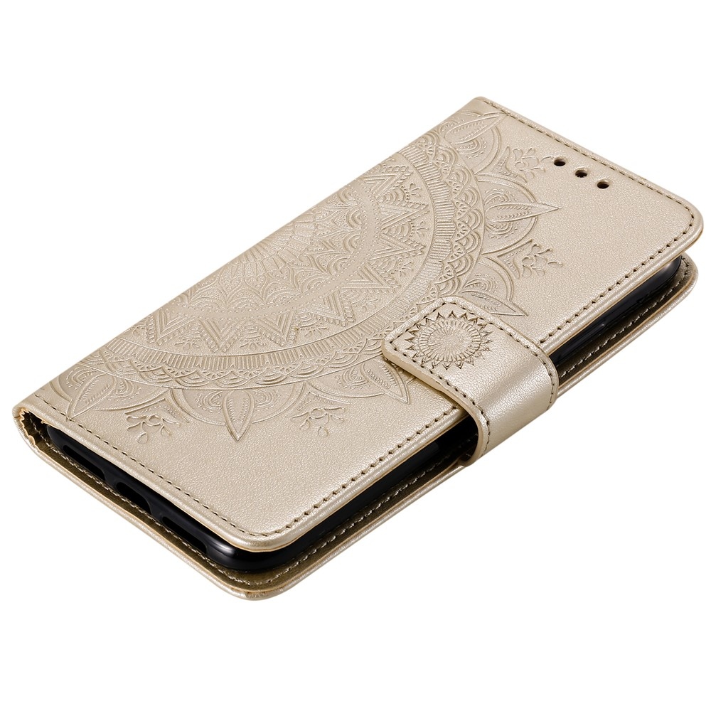 Mandala knižkové púzdro na mobil Xiaomi 17T - zlaté