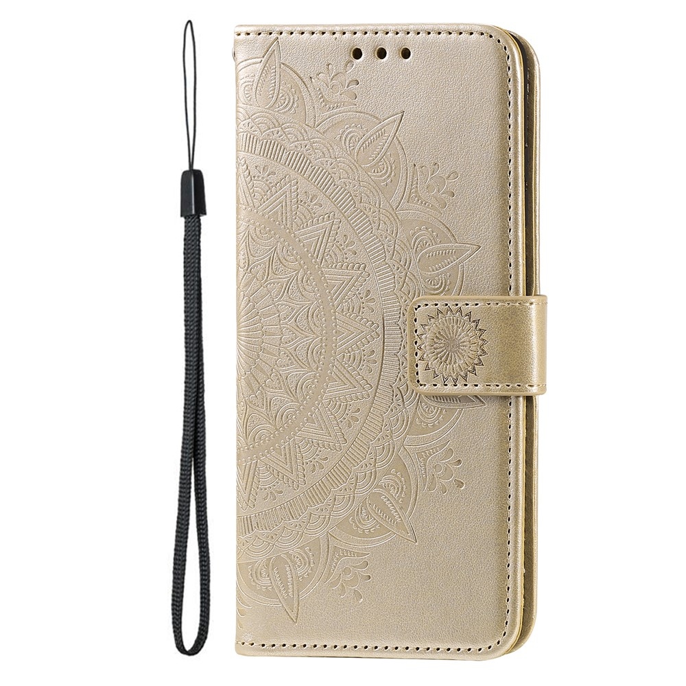 Mandala knižkové púzdro na mobil Xiaomi 17T - zlaté