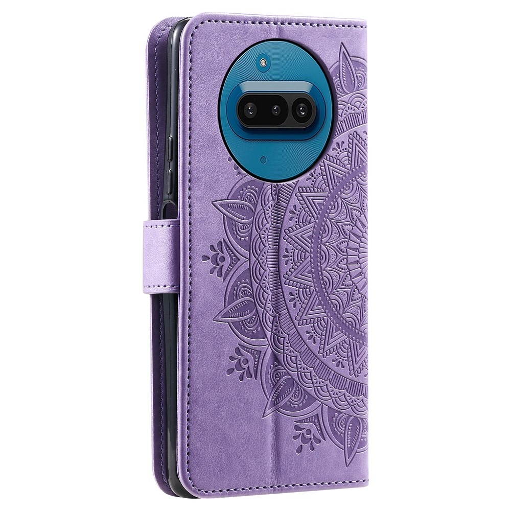 Mandala knižkové puzdro na Nothing Phone (3a) - fialové