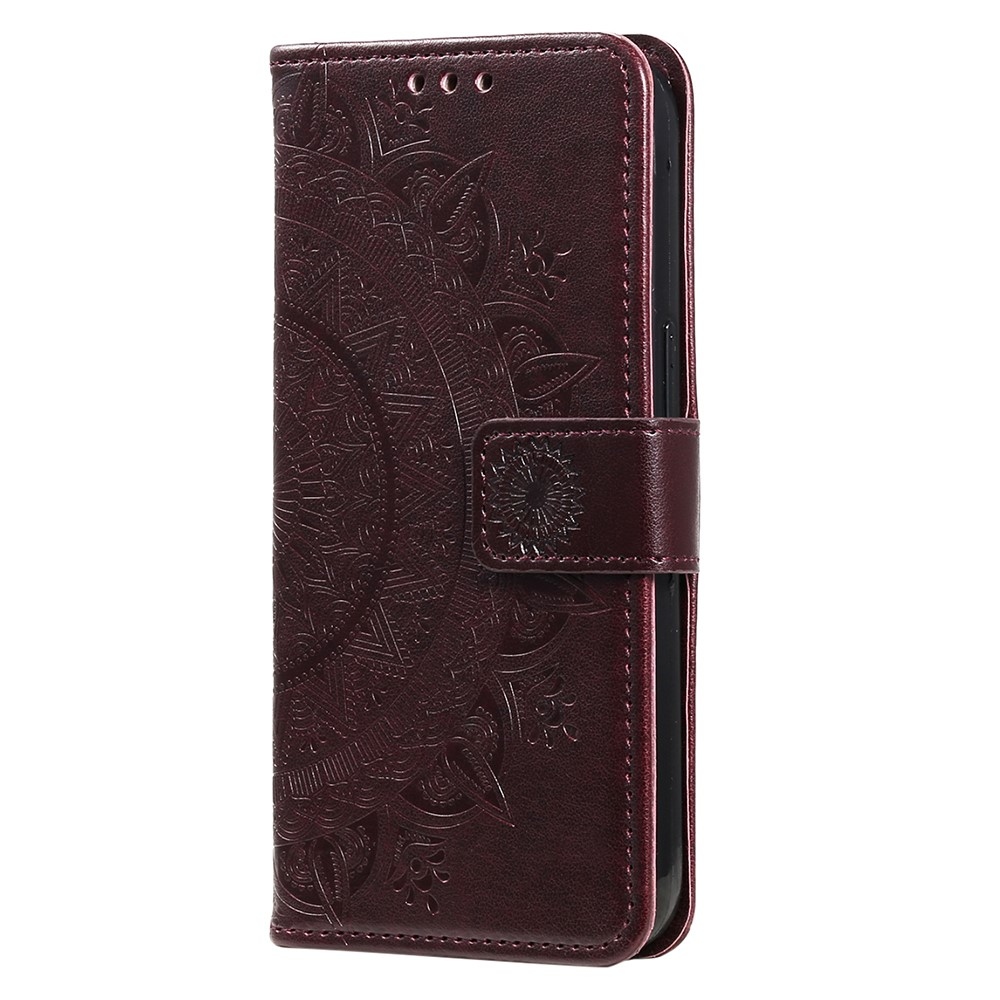 Mandala knižkové púzdro na Nothing Phone (3a) - hnedé