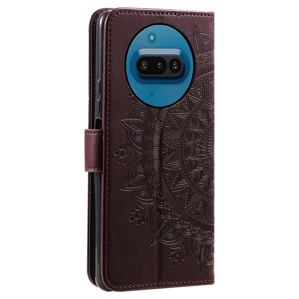 Mandala knižkové púzdro na Nothing Phone (3a) - hnedé