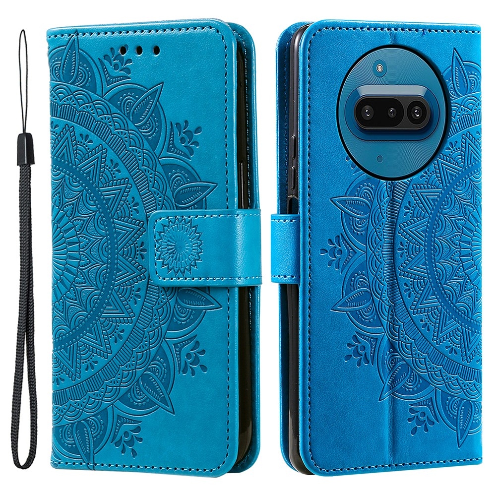 Mandala knižkové puzdro na Nothing Phone (3a) - modré