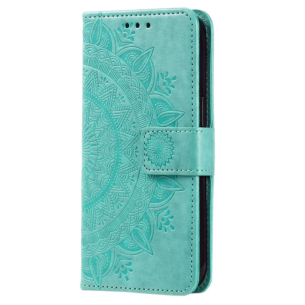 Mandala knižkové puzdro na Nothing Phone (3a) - modrozelené