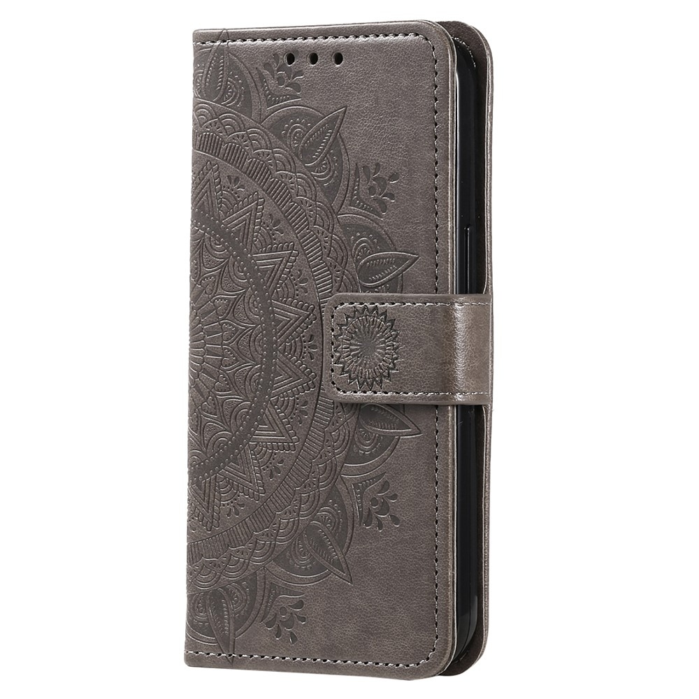 Mandala knižkové puzdro na Nothing Phone (3a) - šedé