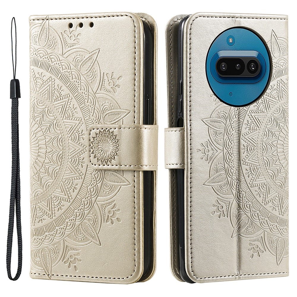 Mandala knižkové puzdro na Nothing Phone (3a) - zlaté