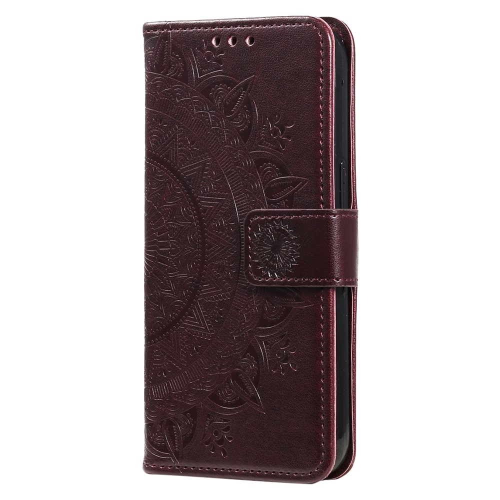 Mandala knižkové puzdro na OnePlus 15R 5G - hnedé