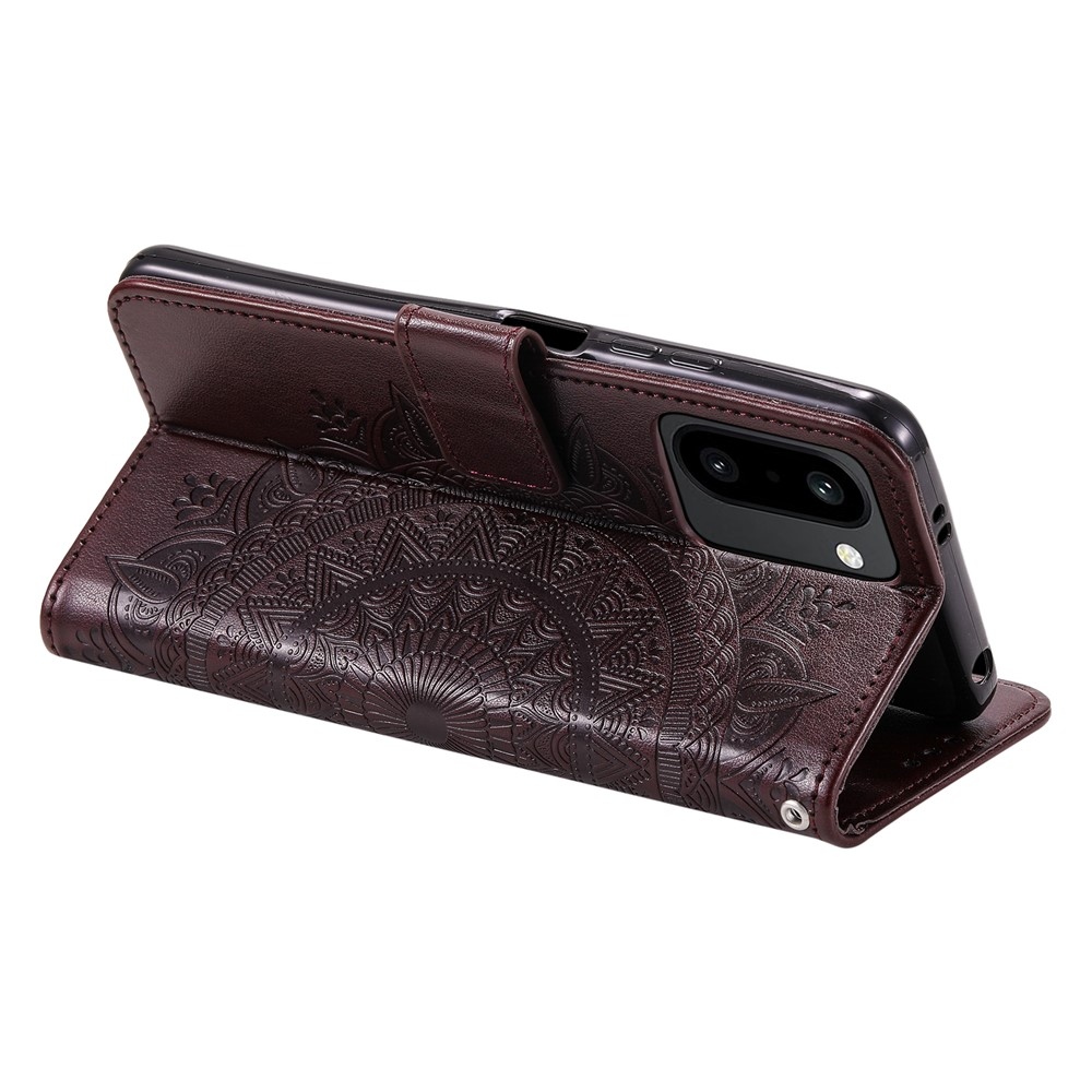 Mandala knižkové puzdro na OnePlus 15R 5G - hnedé