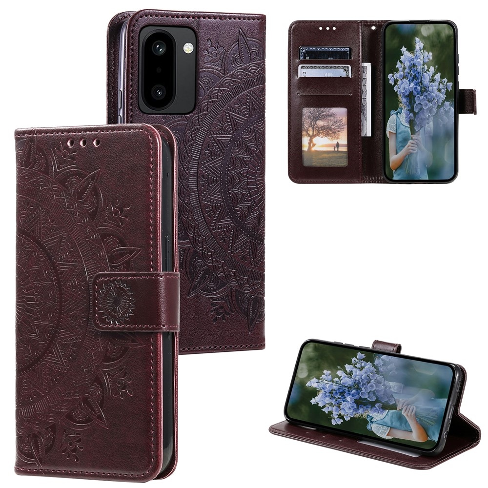 Mandala knižkové puzdro na OnePlus 15R 5G - hnedé