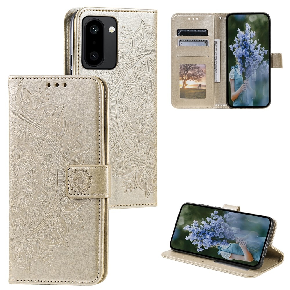 Mandala knižkové puzdro na OnePlus 15R 5G - zlaté