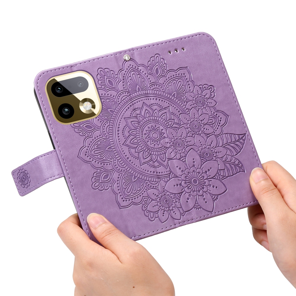 Mandala knižkové puzdro na Realme 16 Pro+ 5G - fialové