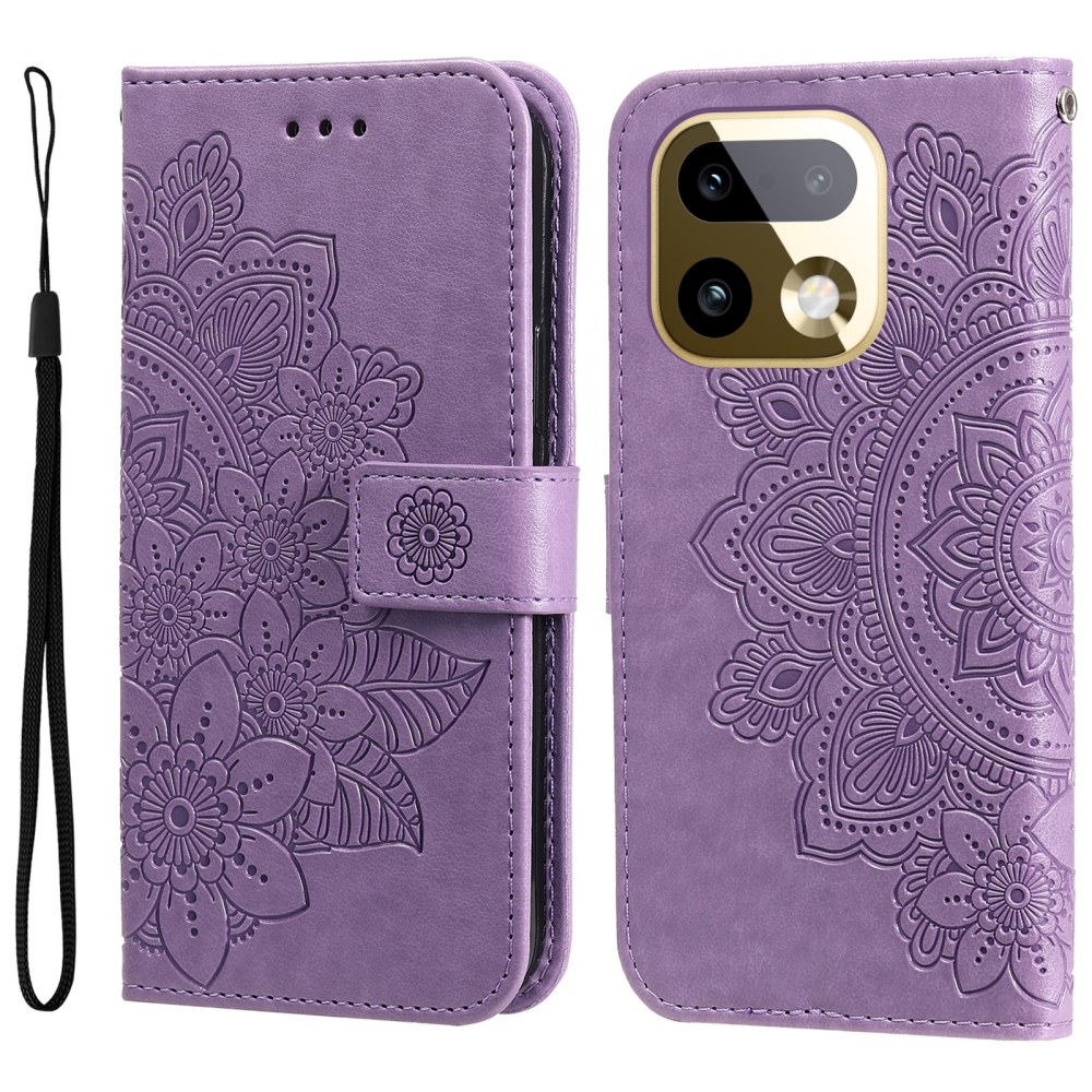 Mandala knižkové puzdro na Realme 16 Pro+ 5G - fialové