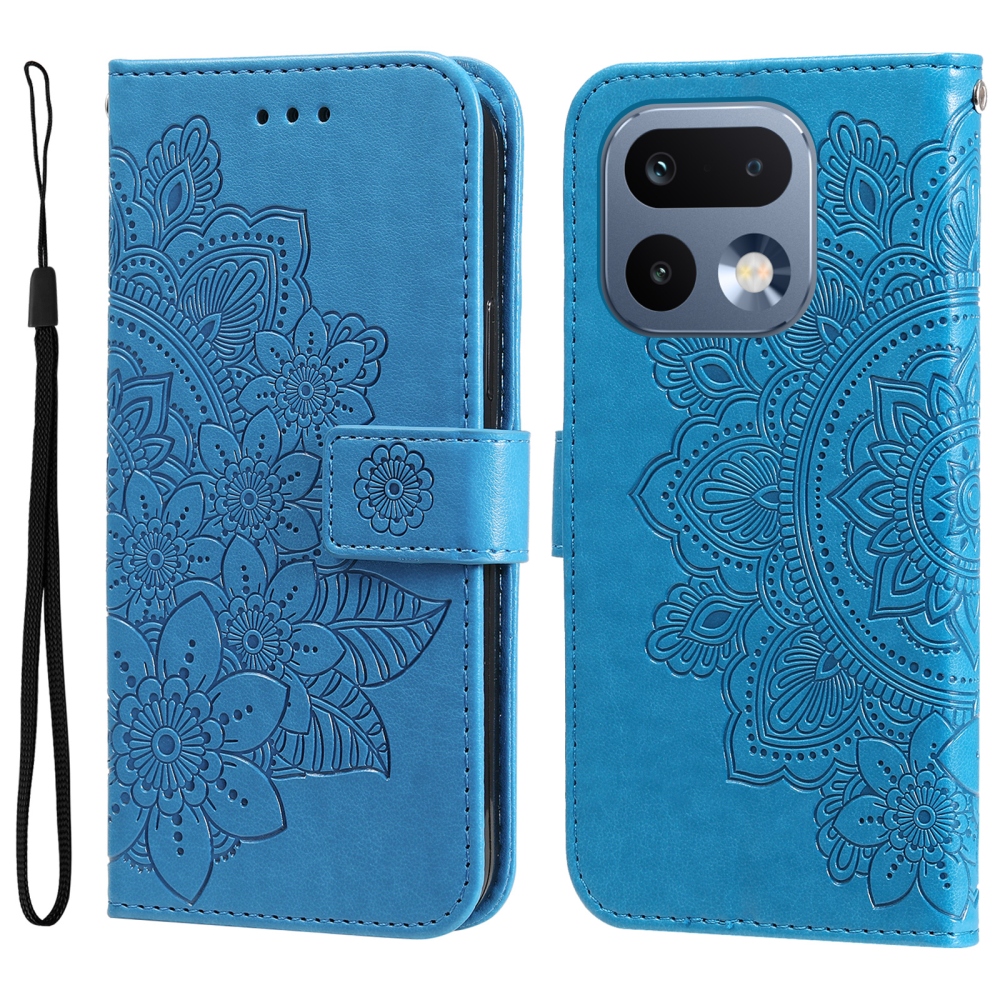 Mandala knižkové puzdro na Realme 16 Pro 5G - modré