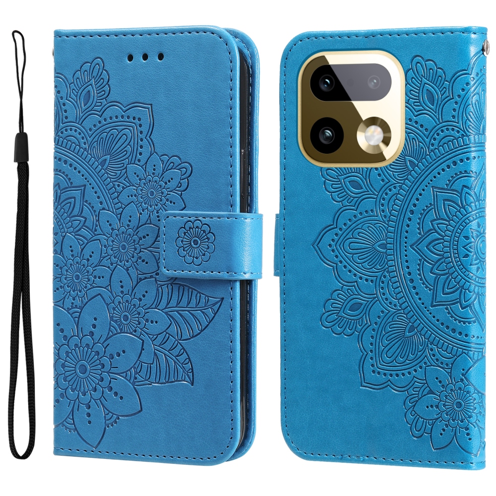 Mandala knižkové puzdro na Realme 16 Pro+ 5G - modré