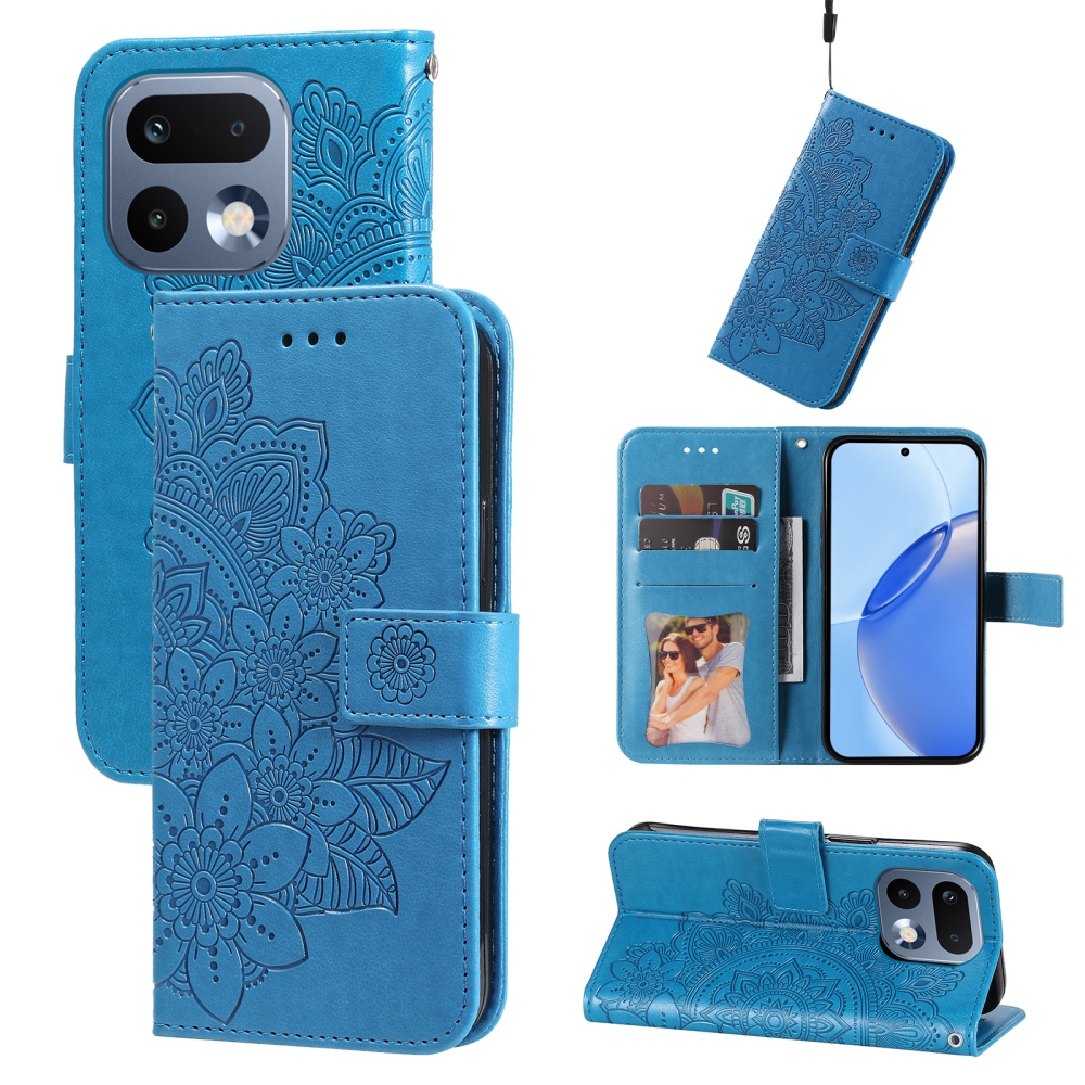 Mandala knižkové puzdro na Realme 16 Pro 5G - modré