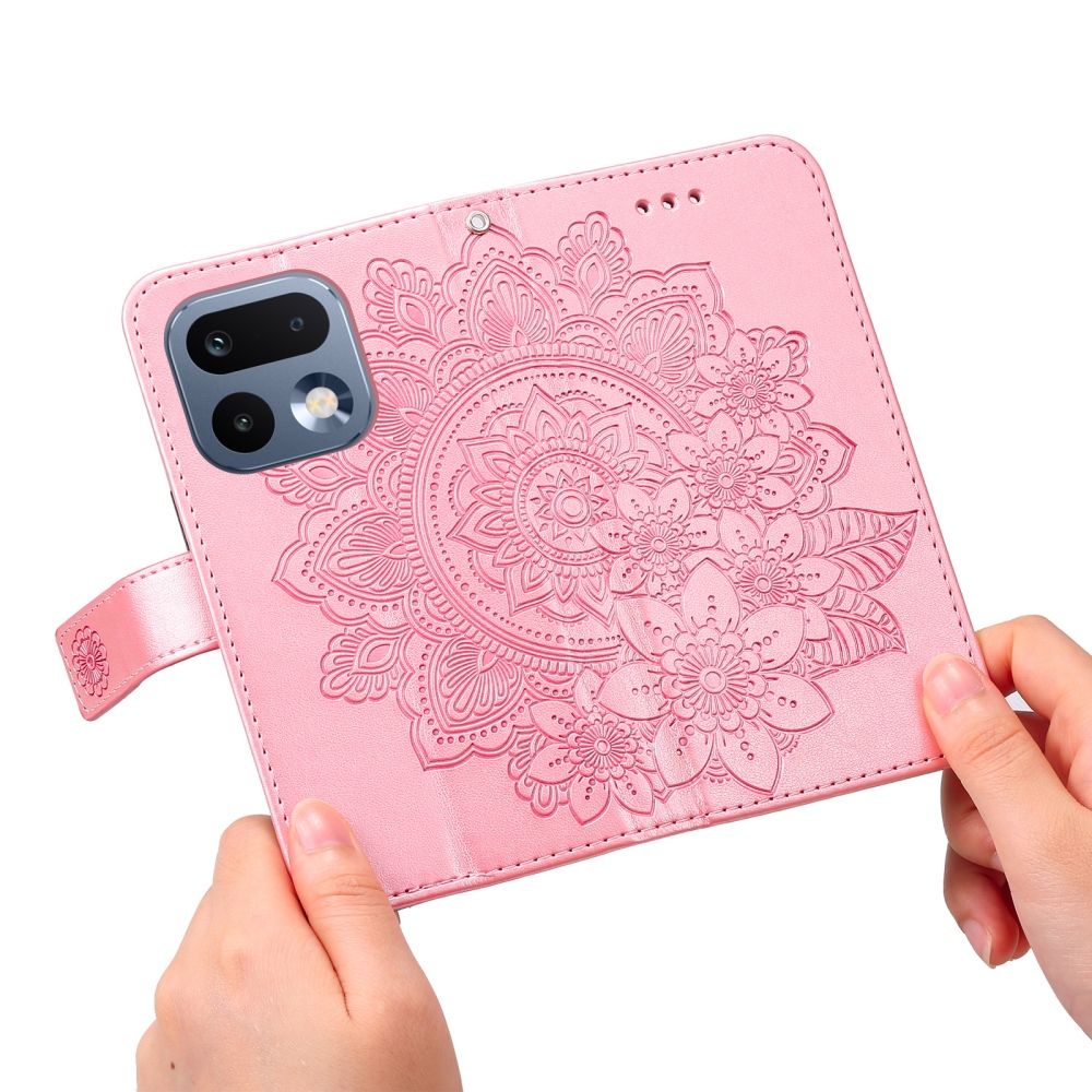Mandala knižkové puzdro na Realme 16 Pro 5G - ružové