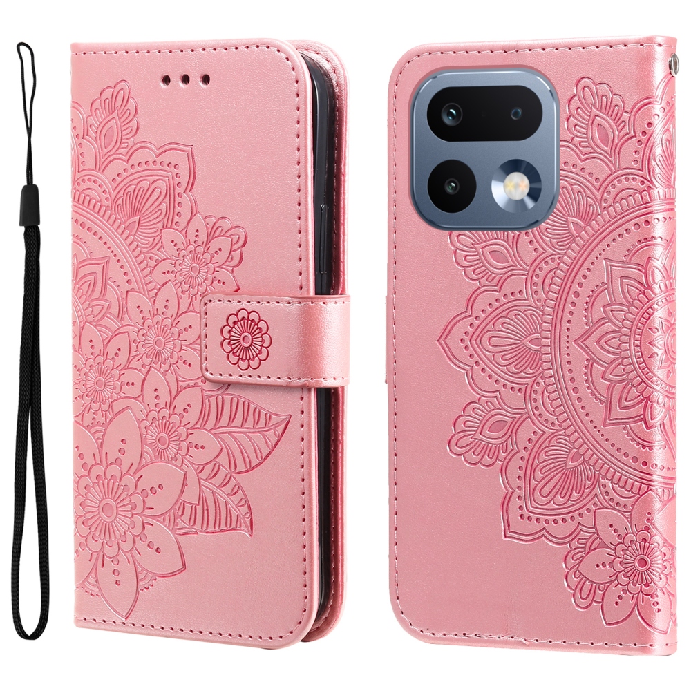 Mandala knižkové puzdro na Realme 16 Pro 5G - ružové
