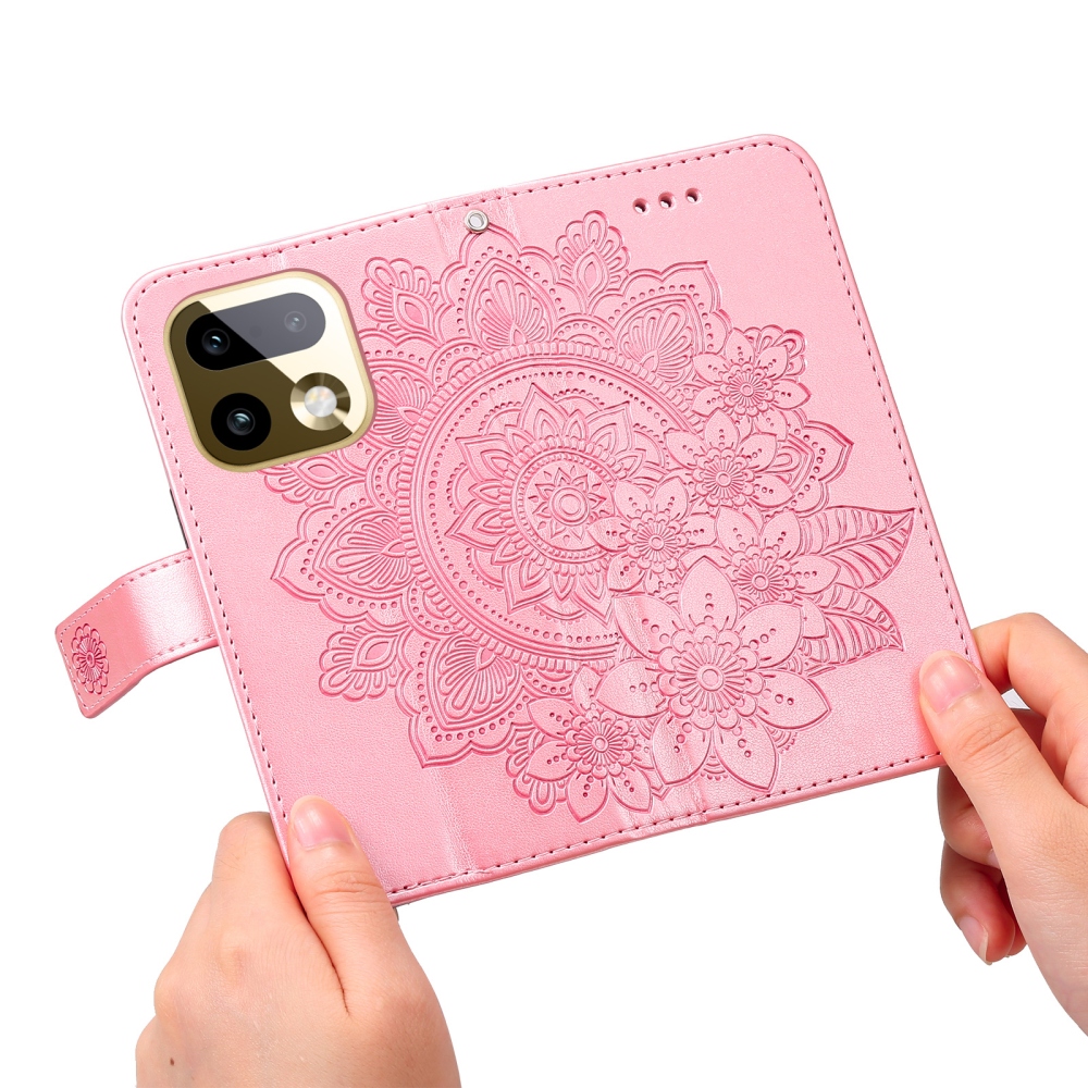 Mandala knižkové puzdro na Realme 16 Pro+ 5G - ružové