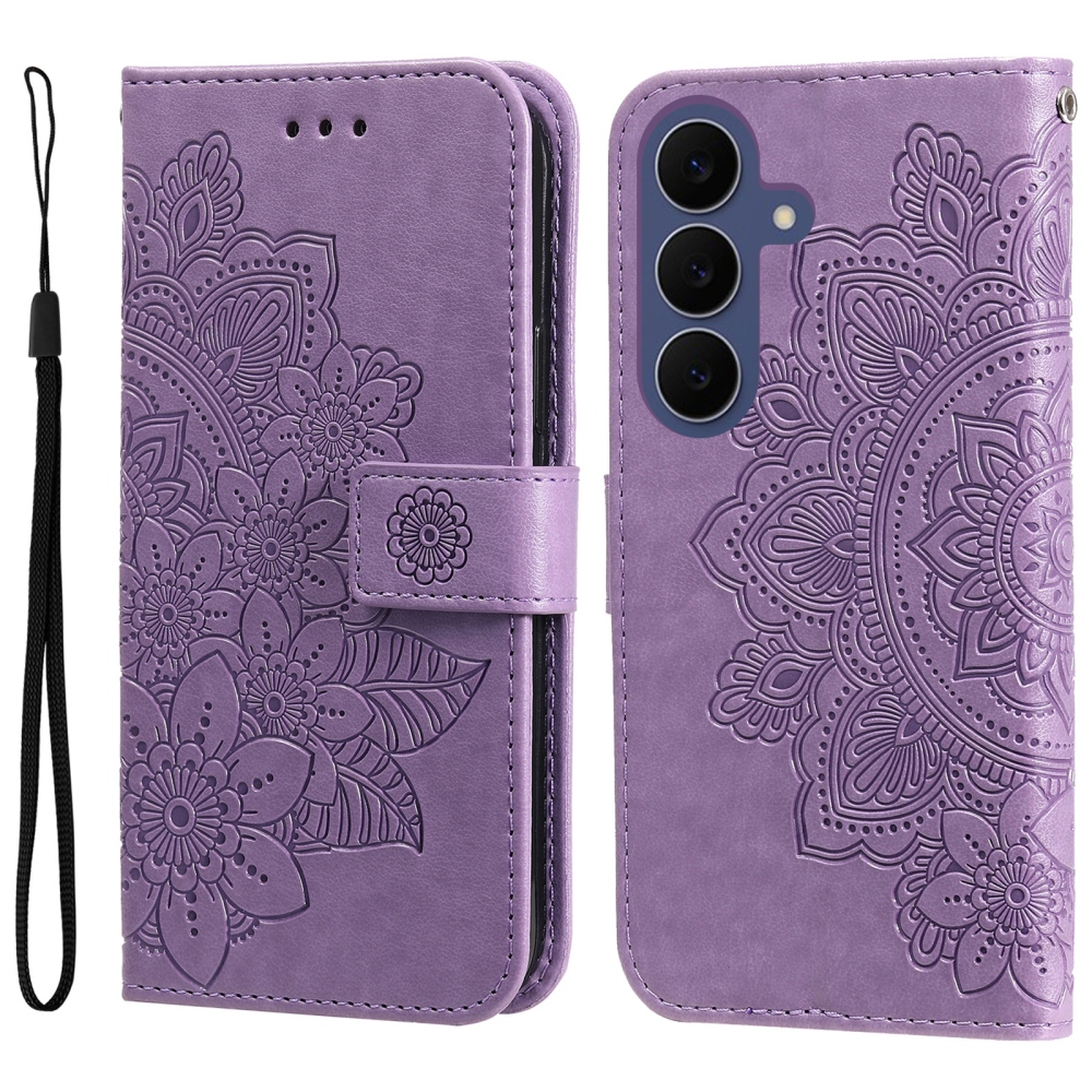 Mandala knižkové púzdro na Samsung Galaxy S26 FE - fialové