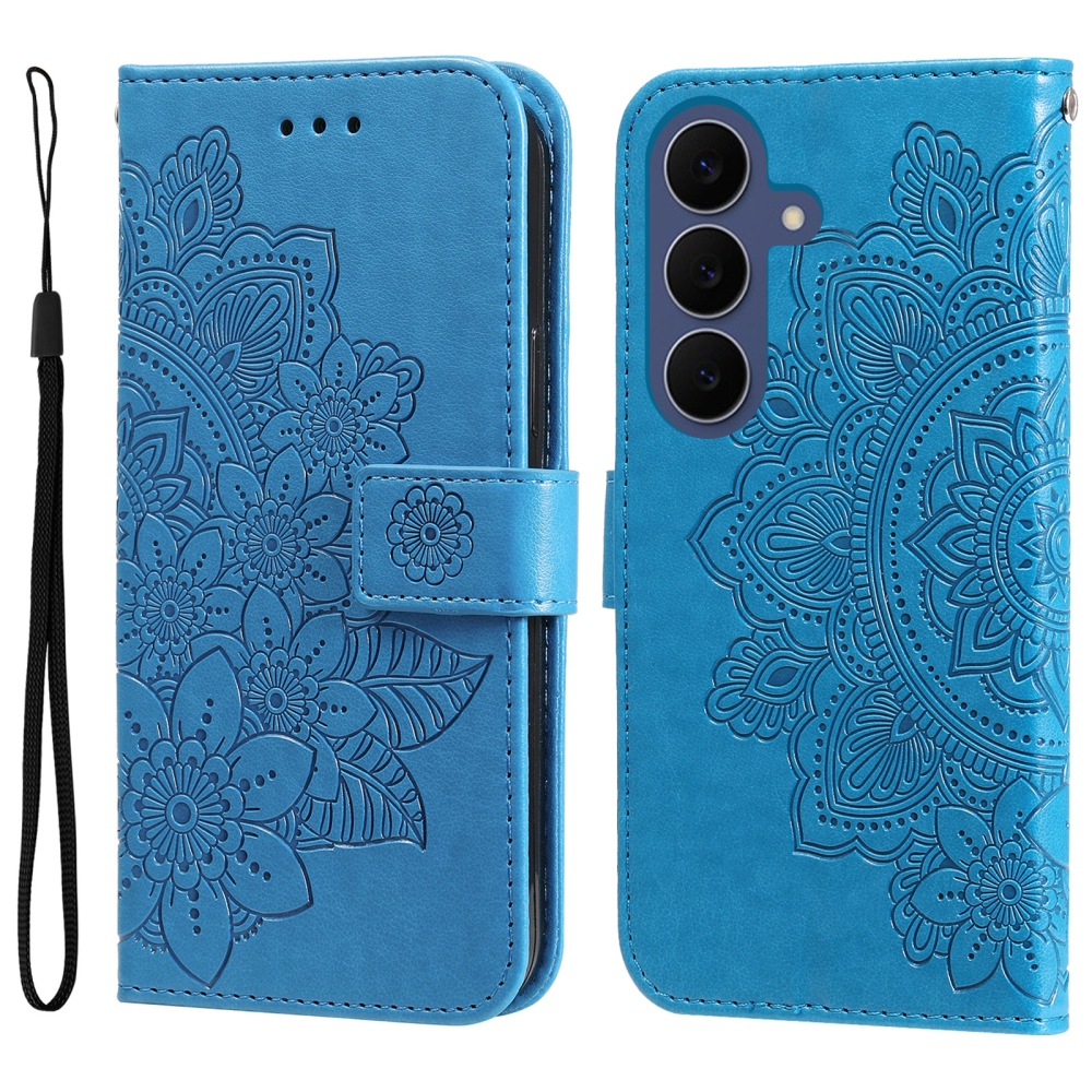 Mandala knižkové púzdro na Samsung Galaxy S26 FE - modré