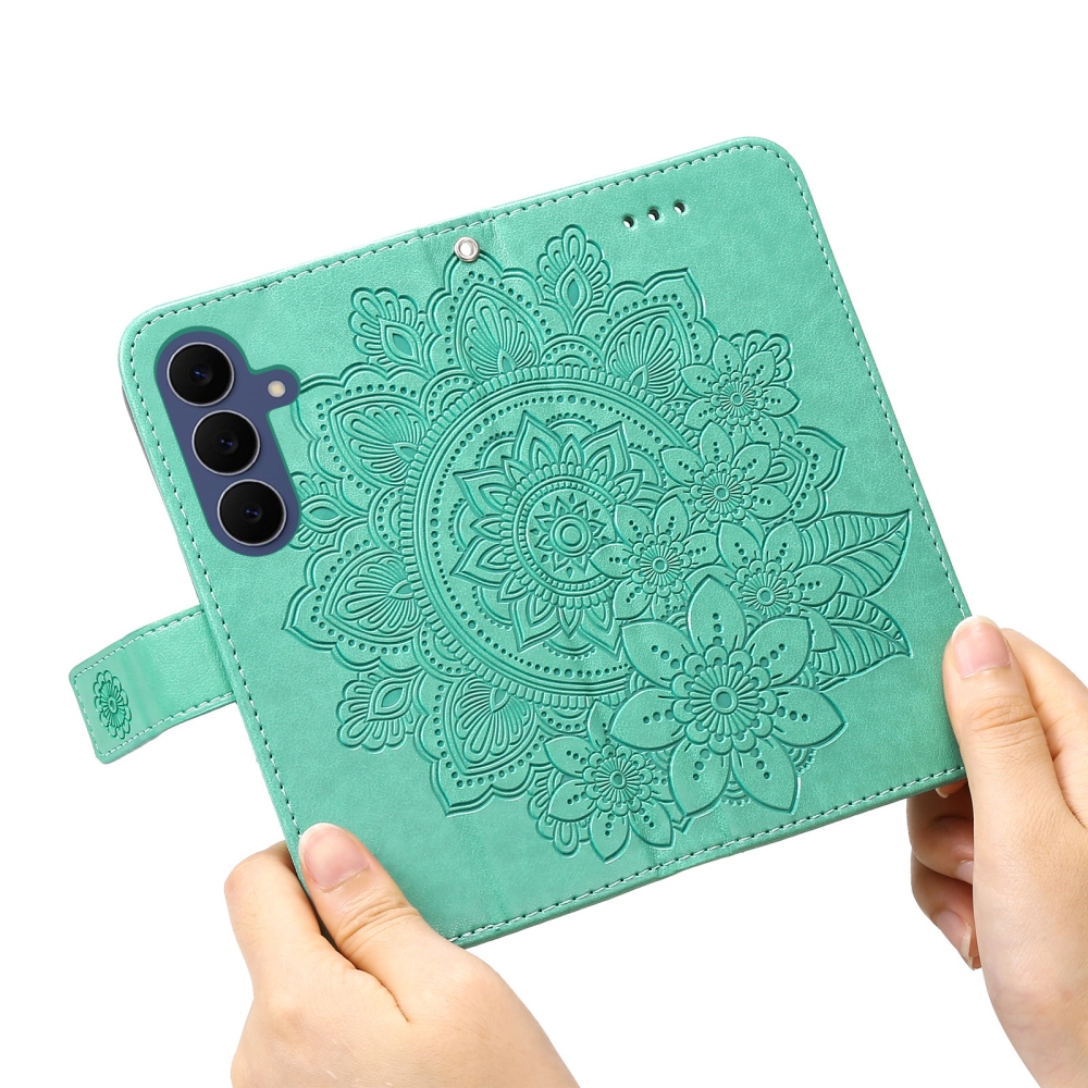Mandala knižkové púzdro na Samsung Galaxy S26 FE - modrozelené