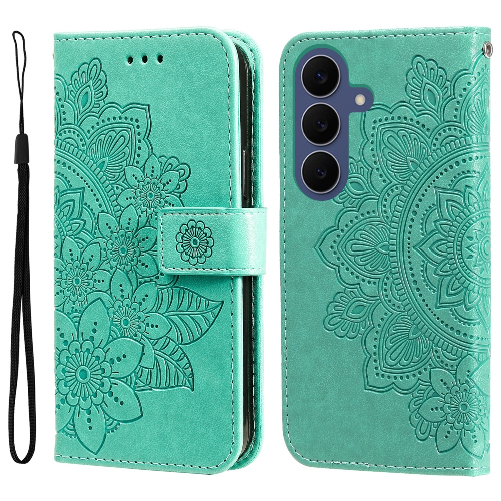 Mandala knižkové púzdro na Samsung Galaxy S26 FE - modrozelené